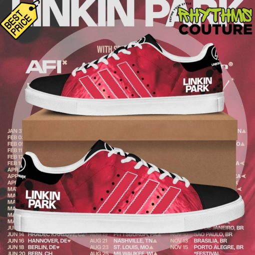 Linkin Park From Zero World Tour Red Stan Smith Shoes