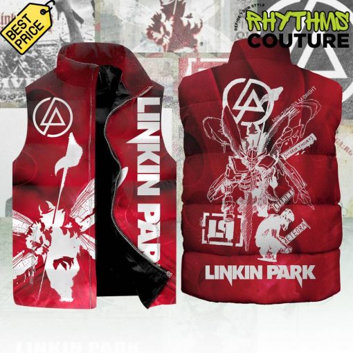 Linkin Park Limited Edition Red Sleeveless Puffer Down Jacket