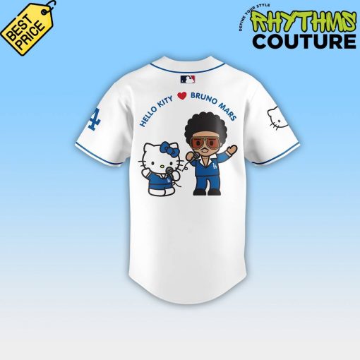 Los Angeles Dodgers Bruno Mars x Hello Kitty Special Edition Baseball Jersey