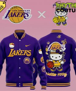 Los Angeles Lakers x Hello Kitty New Season Baseball Jacket