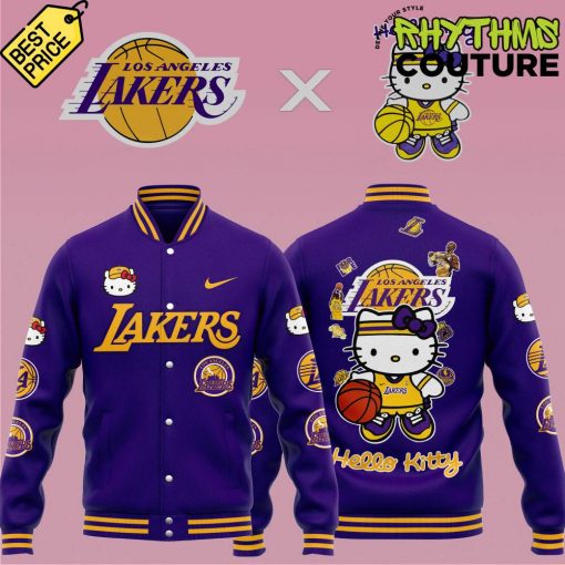 Los Angeles Lakers x Hello Kitty New Season Baseball Jacket