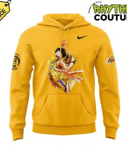 Los Angeles Lakers x Luffy One Piece Yellow Hoodie