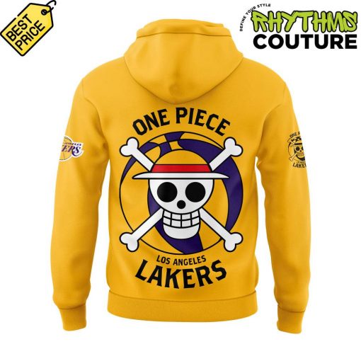 Los Angeles Lakers x Luffy One Piece Yellow Hoodie