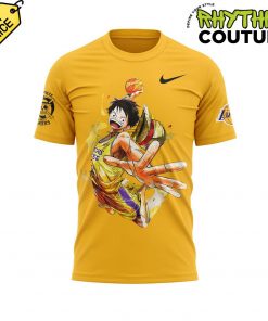 Los Angeles Lakers x Luffy One Piece Yellow Tee