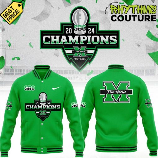 Marshall Thundering Herd 2024 Sun Belt Conference Champions Baseball Jacket