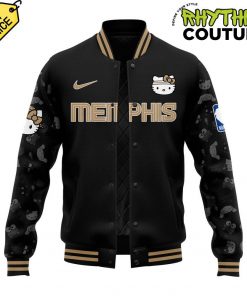 Memphis Grizzlies x Hello Kitty Night Black Baseball Jacket