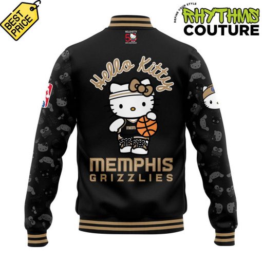 Memphis Grizzlies x Hello Kitty Night Black Baseball Jacket