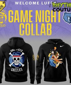 Memphis Grizzlies x Luffy One Piece Black Hoodie