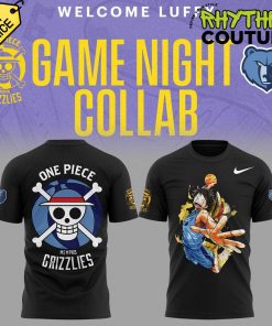 Memphis Grizzlies x Luffy One Piece Black Tee