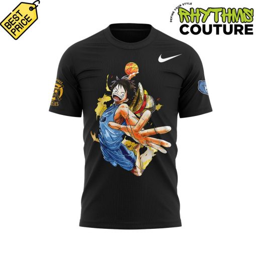 Memphis Grizzlies x Luffy One Piece Black Tee