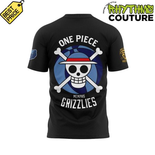 Memphis Grizzlies x Luffy One Piece Black Tee