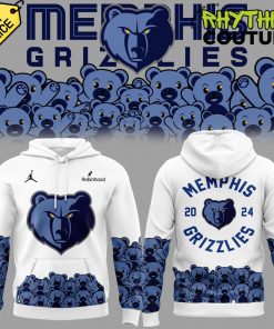 Memphis Grizzlies x Teddy Bear Toss Special Edition White Hoodie