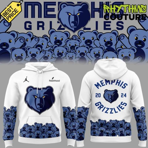 Memphis Grizzlies x Teddy Bear Toss Special Edition White Hoodie