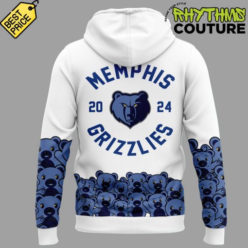 Memphis Grizzlies x Teddy Bear Toss Special Edition White Hoodie