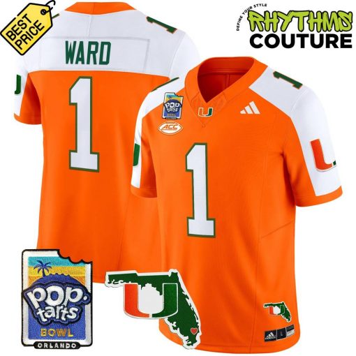 Miami Hurricanes 2025 PopTarts Bowl Limited Edition Football Jersey