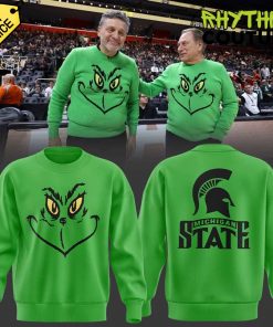 Michigan State Spartans Basketball Merry Grinchmas Sweatshirt