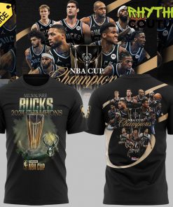 Milwaukee Bucks 2024 NBA Cup Champions Black Tee