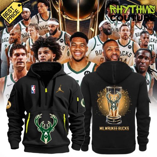 Milwaukee Bucks 2024 NBA In Season Tournament Champions Quarter Zip Hoodie