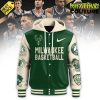 Milwaukee Bucks First NBA Cup Champions Fear The Dear Hooded Baseball Jacket