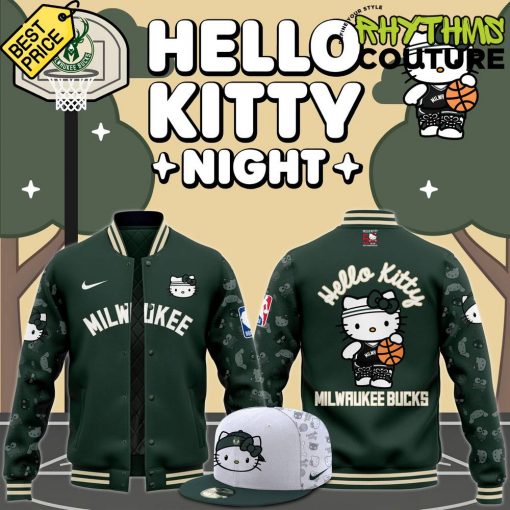 Milwaukee Bucks x Hello Kitty Night Special Edition Baseball Jacket