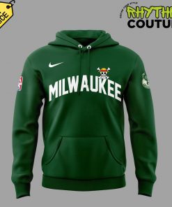 Milwaukee Bucks x One Piece Special Edition Green Hoodie