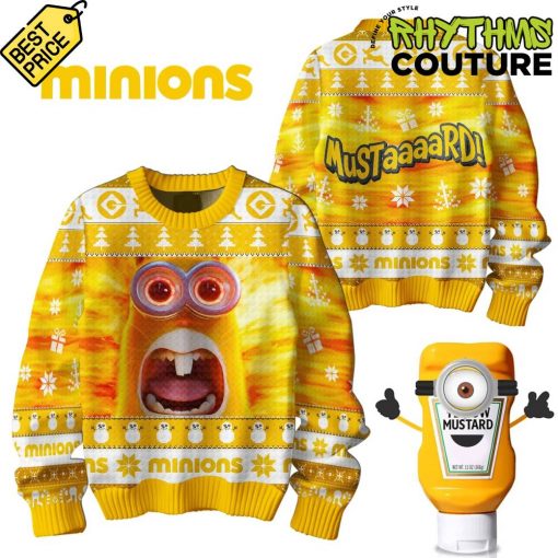 Minions Mustard Yellow Ugly Christmas Sweater