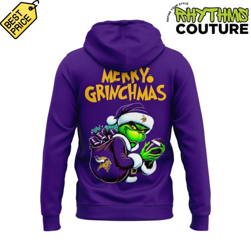 Minnesota Vikings Merry Grinchmas Special Edition Purple Hoodie