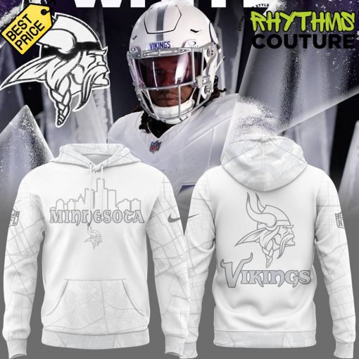 Minnesota Vikings Skyline Edition White Hoodie