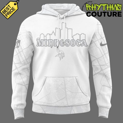 Minnesota Vikings Skyline Edition White Hoodie