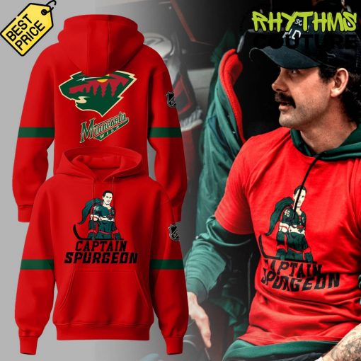 Minnesota Wild NHL Captain Spurgeon Red Hoodie