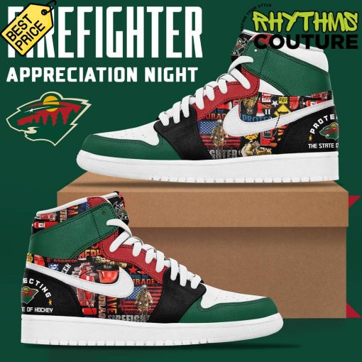 Minnesota Wild x 2024 Firefighter Appreciation Night Air Jordan 1 Sneaker