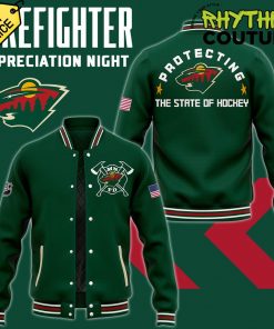 Minnesota Wild x 2024 Firefighter Appreciation Night Baseball Jacket