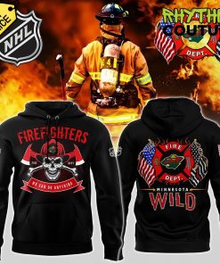 Minnesota Wild x 2024 Firefighter Appreciation Night Black Hoodie