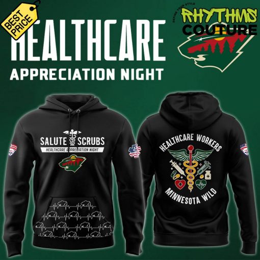 Minnesota Wild x 2025 Healthcare Appreciation Night Special Edition Black Hoodie