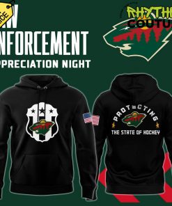 Minnesota Wild x 2025 Law Enforcement Appreciation Night Black Hoodie