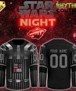 Minnesota Wild x Star Wars Night 2024 Black Hockey Jersey