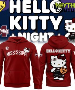 Mississippi State Bulldogs Basketball x Hello Kitty Special Edition Red Hoodie