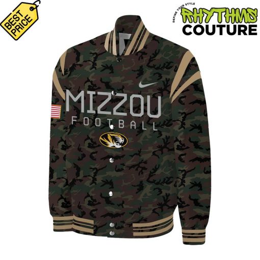 Missouri Tigers Football Military Appreciation Camo Baseball Jacket