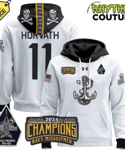 Navy Midshipmen 2024 Commander-In-Chiefs Trophy Champions Fear The Bones Hoodie