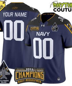 Navy Midshipmen 2024 Commander-In-Chiefs Trophy Champions Fear The Bones Jersey