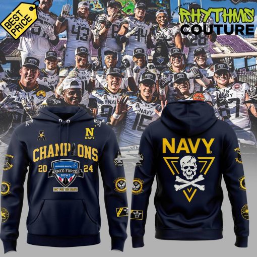 Navy Midshipmen Lockheed Martin Armed Forces Bowl Champions Limited Edition Navy Hoodie