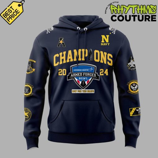 Navy Midshipmen Lockheed Martin Armed Forces Bowl Champions Limited Edition Navy Hoodie