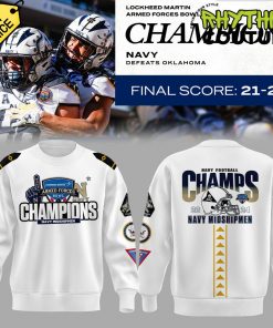 Navy Midshipmen Special Armed Forces Bowl Champions Sweatshirt