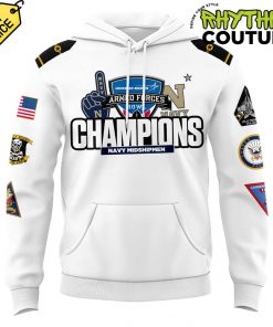 Navy Midshipmen Special Armed Forces Bowl Champions White Hoodie