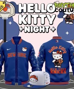 New York Knicks x Hello Kitty Night Special Edition Baseball Jacket