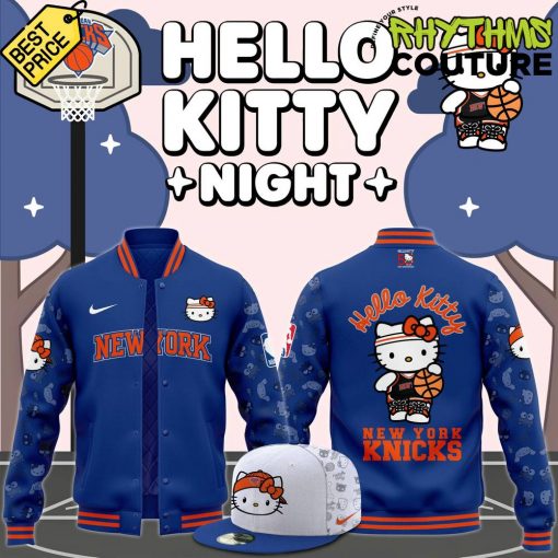 New York Knicks x Hello Kitty Night Special Edition Baseball Jacket