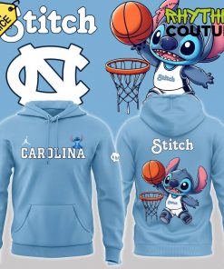 North Carolina Tar Heels Basketball x Stitch Blue Hoodie