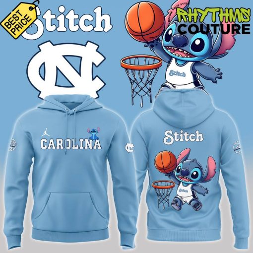 North Carolina Tar Heels Basketball x Stitch Blue Hoodie