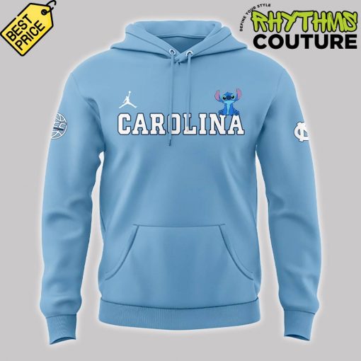 North Carolina Tar Heels Basketball x Stitch Blue Hoodie