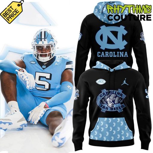 North Carolina Tar Heels Football 2024 Throwback Limited Black Hoodie